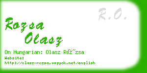 rozsa olasz business card